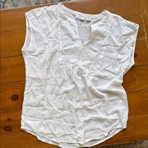 Liz Claiborne White Floral Blouse